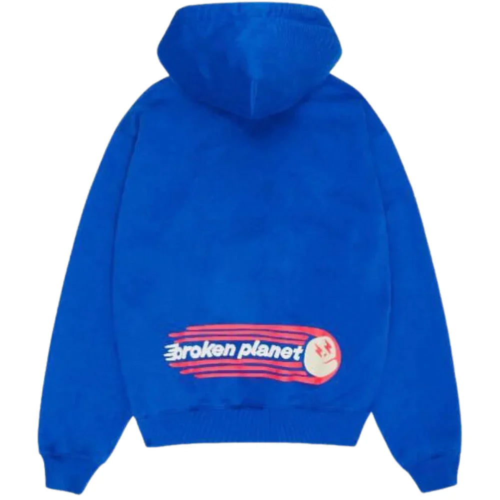 Broken Planet Market The Future is Here Hoodie Deep Blue