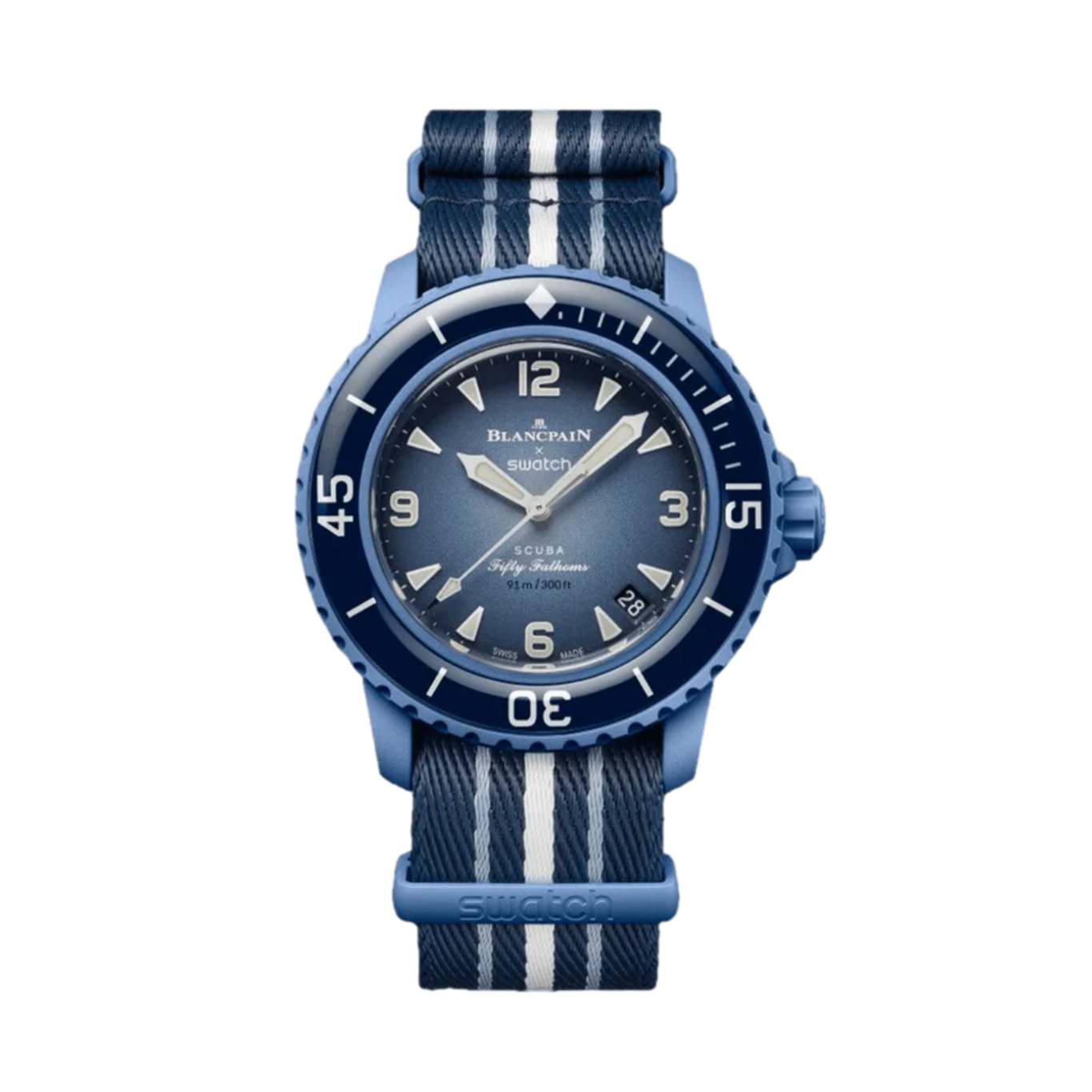 Swatch X Blancpain Bioceramic Scuba Fifty Fathmos Atlantic Ocean