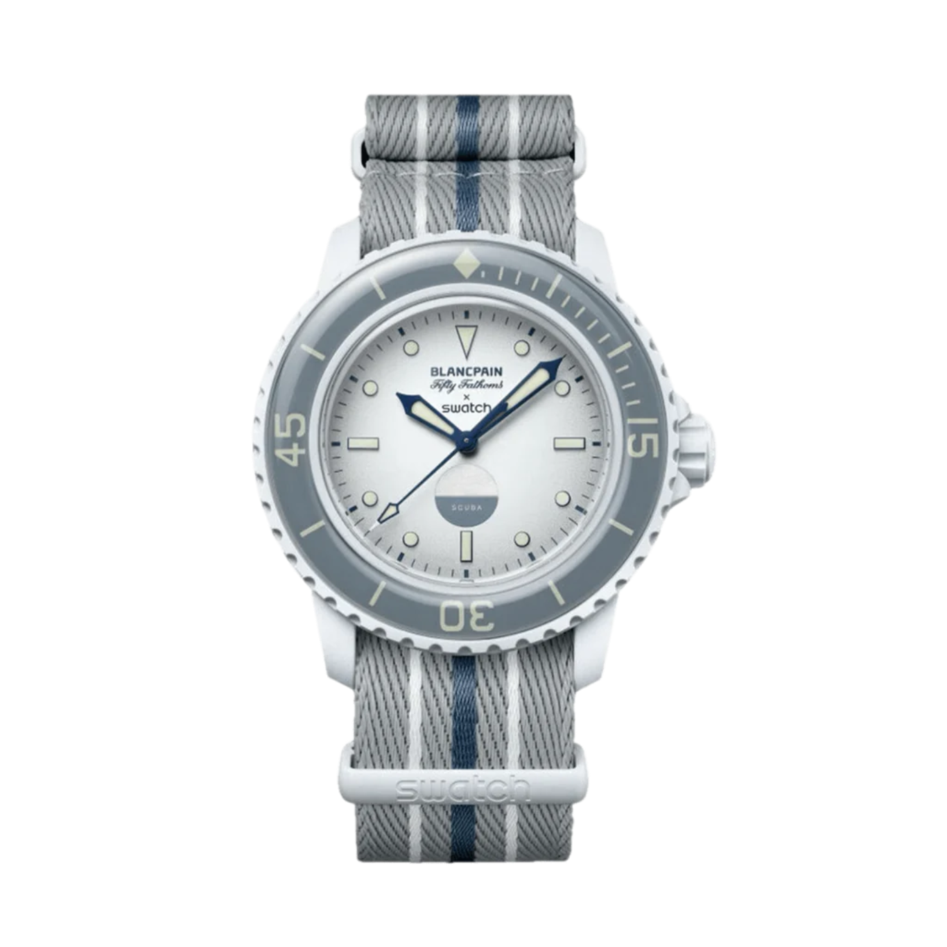 Swatch X Blancpain Bioceramic Scuba Fifty Fathmos Antarctic Ocean