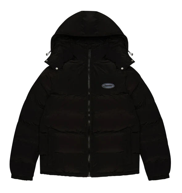 Trapstar Hyperdrive Detachable Hooded Puffer Jacket - Triple Black